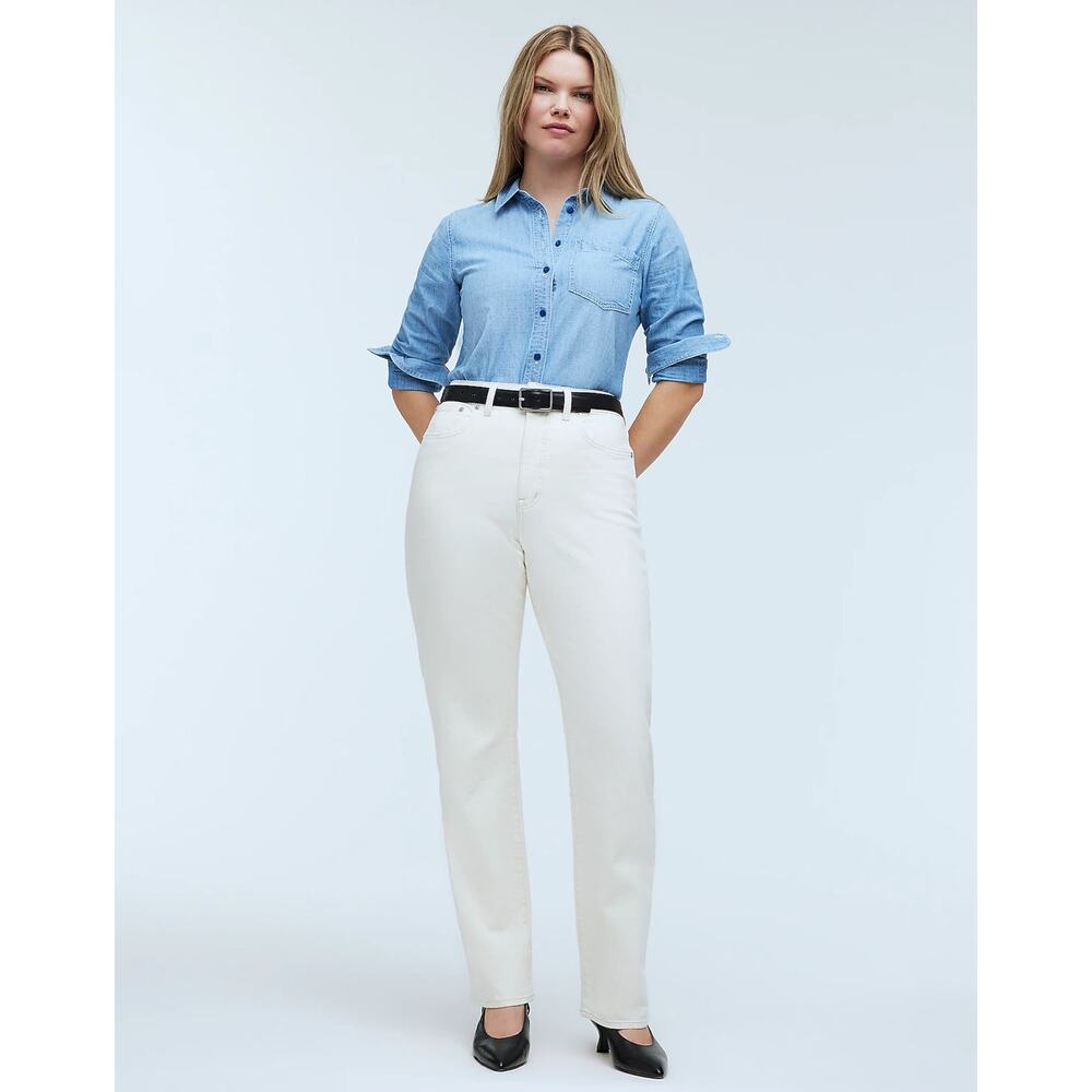 NWT Madewell The Curvy '90s Straight Jean In Vintage Canvas Size 25